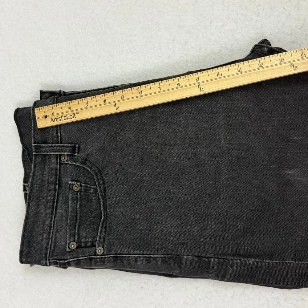Levis 505 Jeans Mens Size 38X30 Black Regular Fit Straight Medium Wash Denim